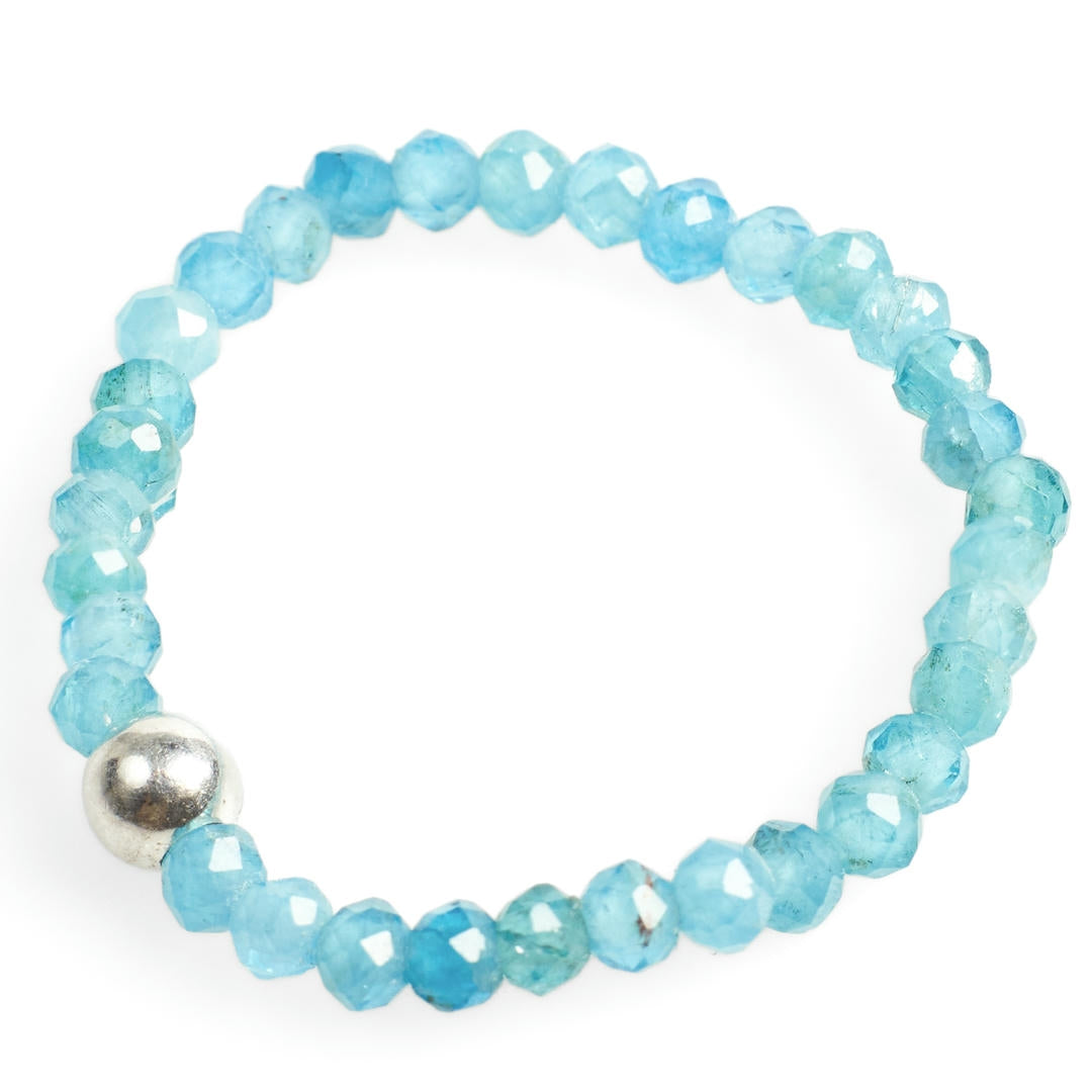 Mini Perlenring facettiert Blauer Apatit – Inspiration & Ausdruckskraft
