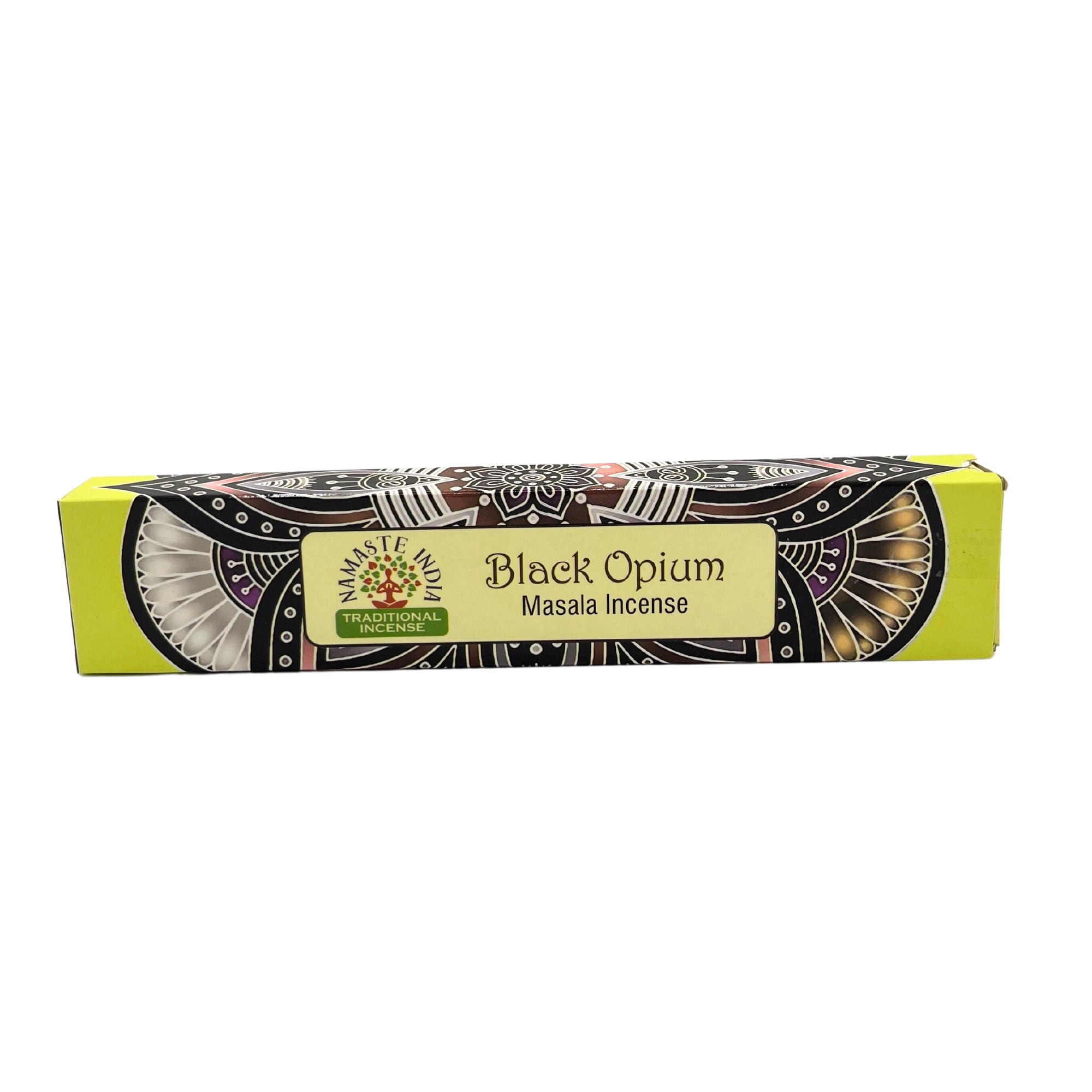 Räucherstäbchen Namaste India Masala Black Opium, Produktfoto