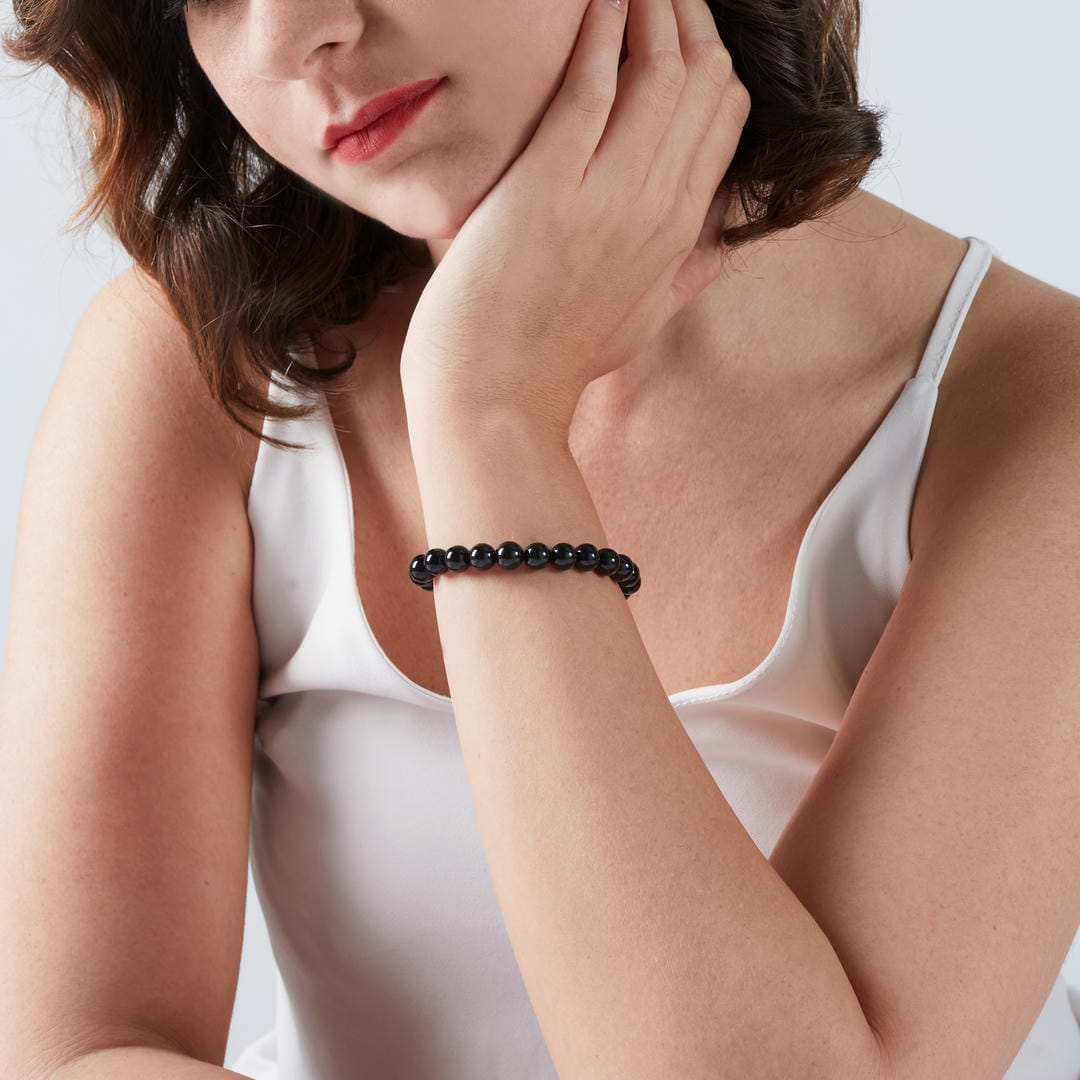 Kraftarmband Schwarzer Achat – Schutz & innere Stärke