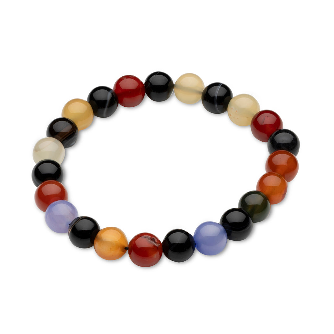 Kraftarmband Multicolor Achat – Lebensfreude & Energie