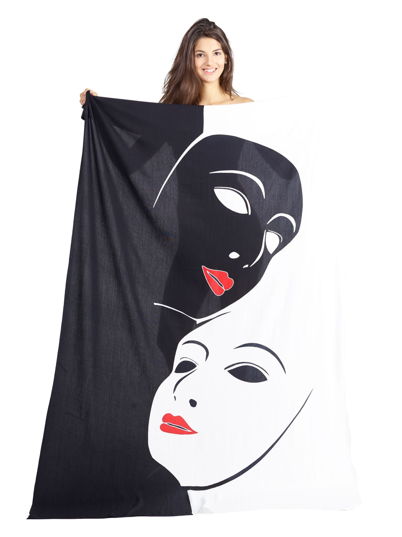 Sarong und Pareo mit Muster - Masken