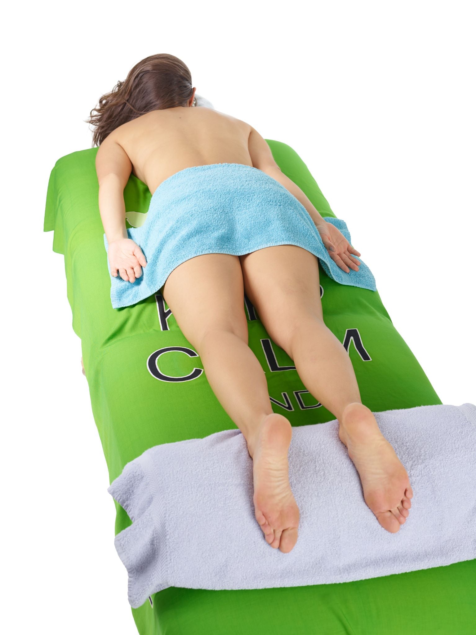 Sarong und Pareo mit Muster - Keep calm and get a Massage - grün