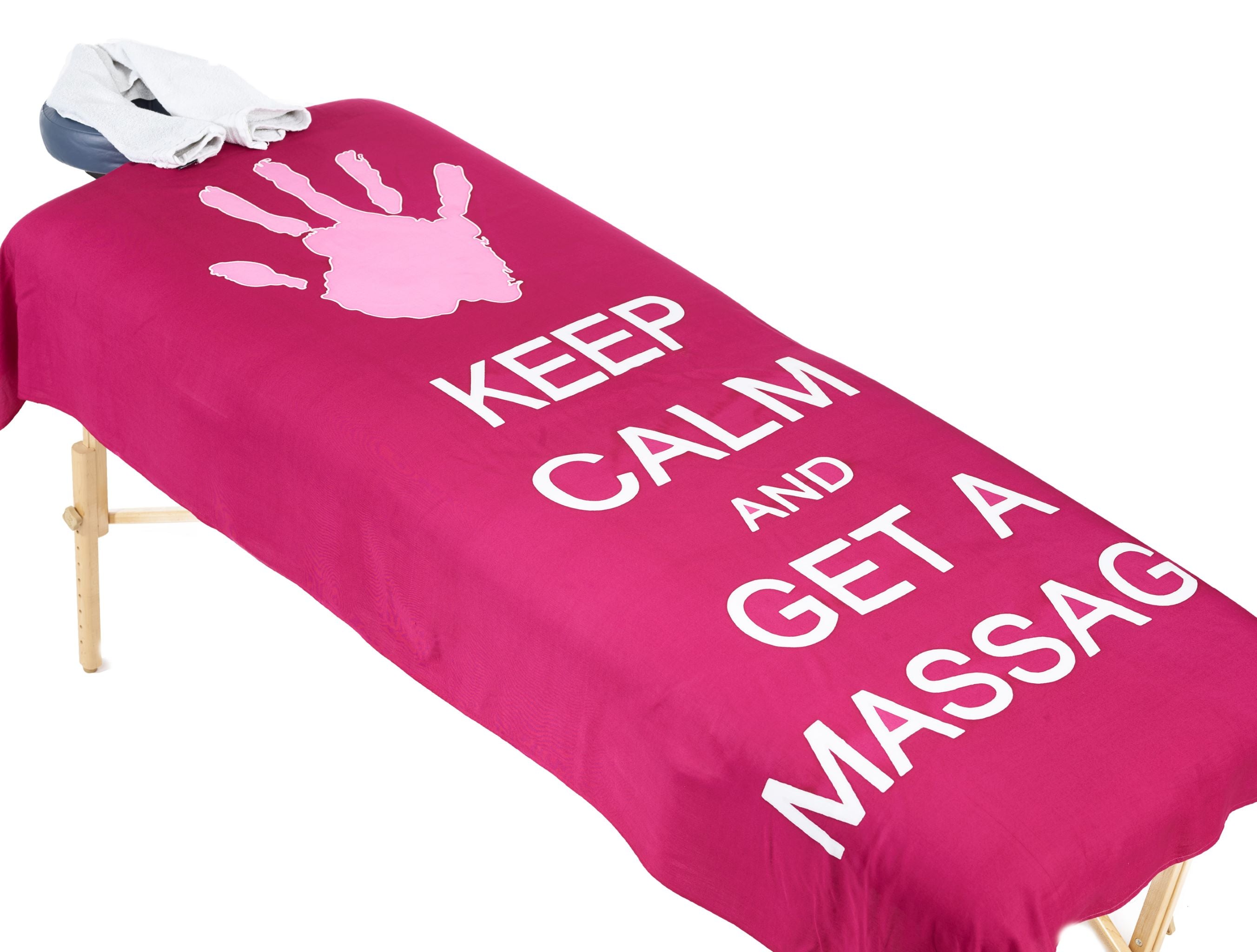 Sarong und Pareo mit Muster - Keep calm and get a Massage - rot