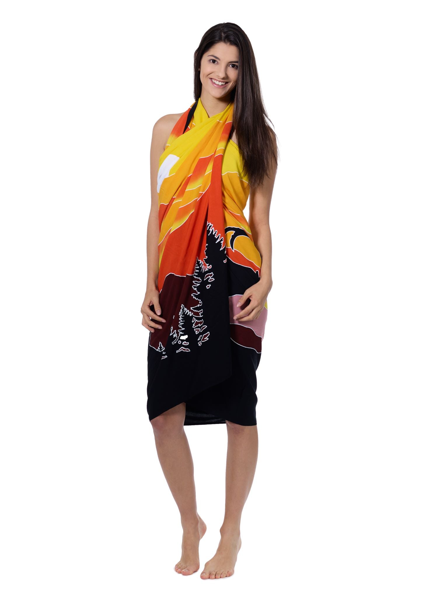 Sarong und Pareo mit Muster - Steinböcke