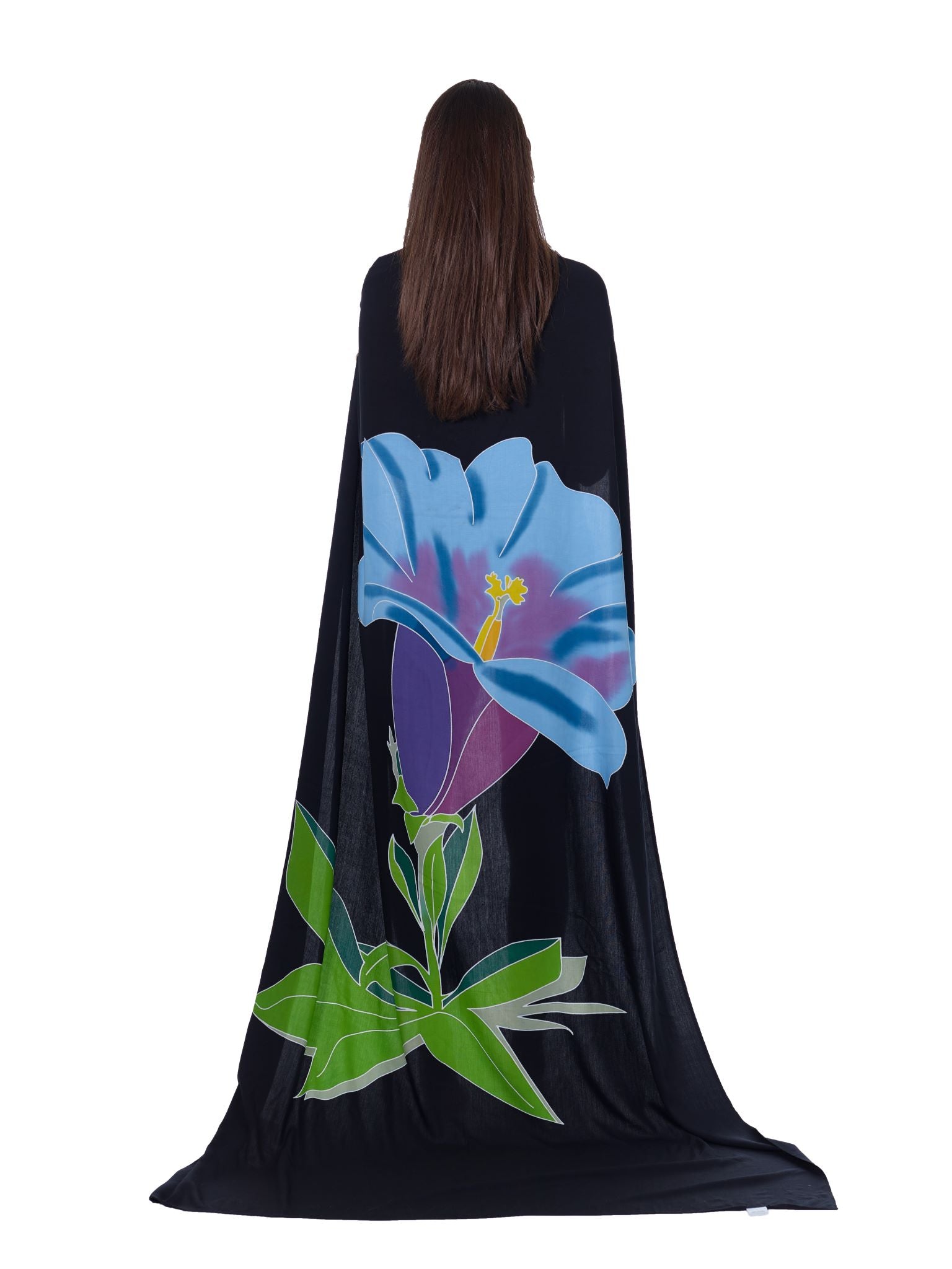 Sarong und Pareo mit Muster - Enzian