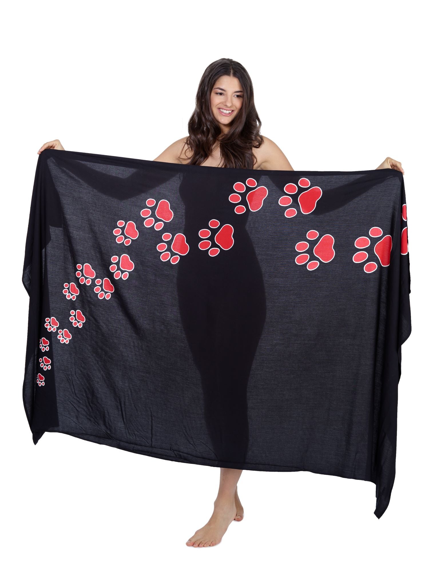 Sarong und Pareo mit Muster - Catwalk - schwarz