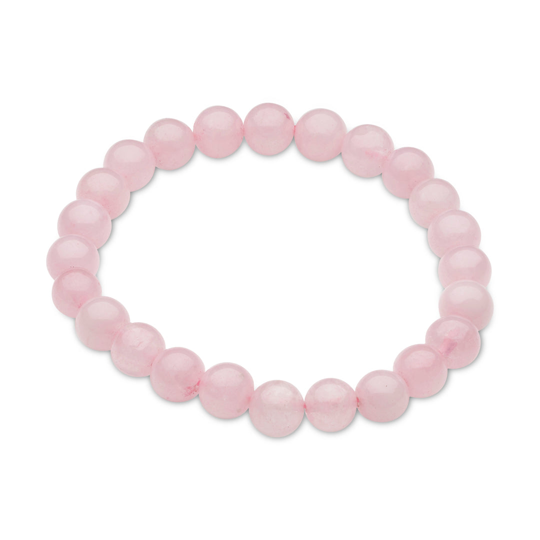 Kraftarmband Rosenquarz – 8 mm - Liebe & Harmonie