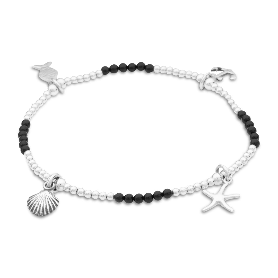 Silberarmband - Onyx Meeresbrise