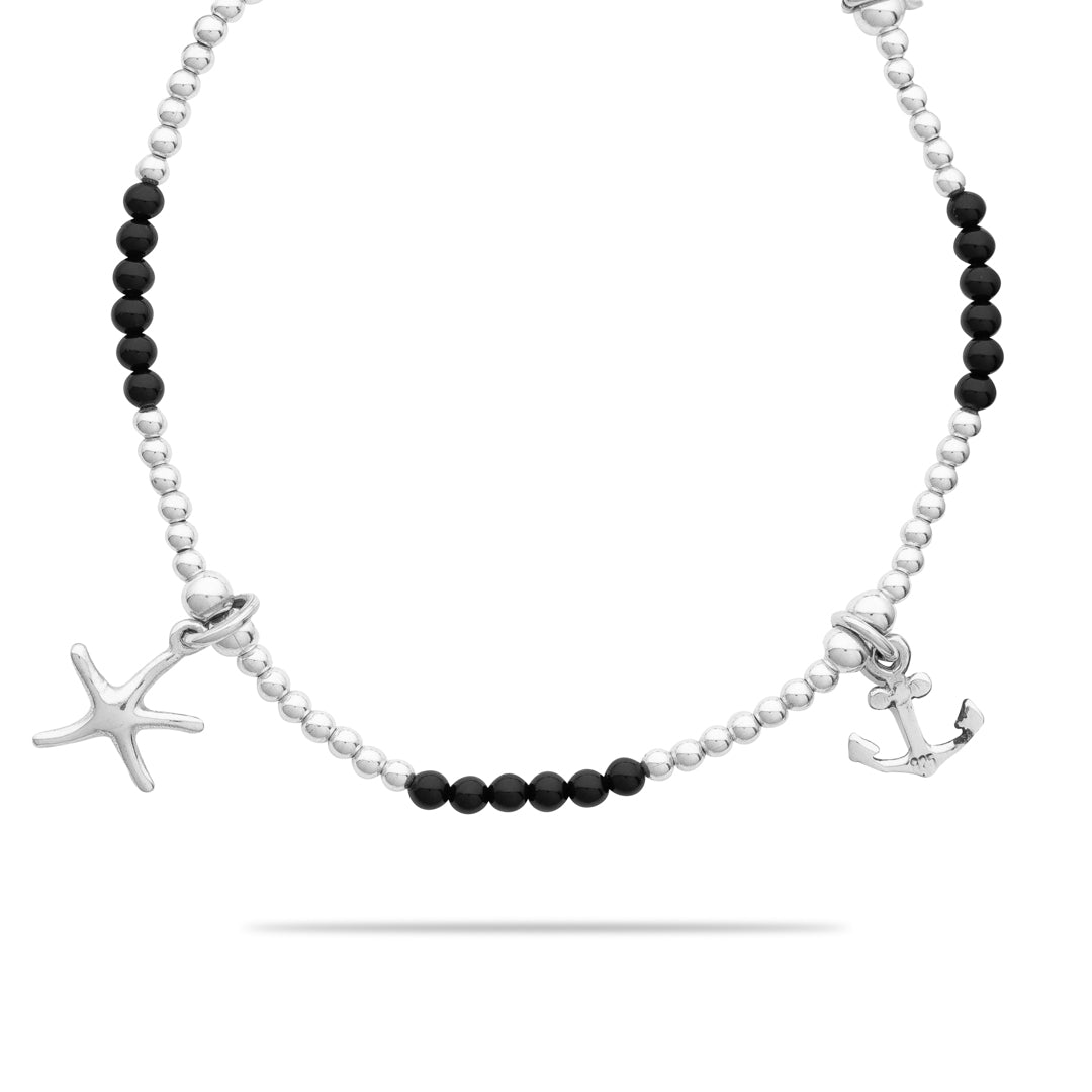 Silberarmband - Onyx Meeresbrise