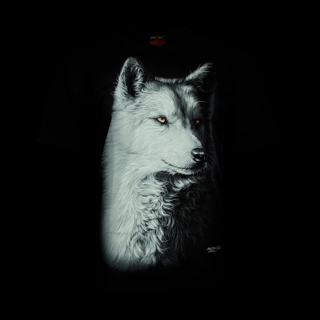 Weisser Wolf-Print