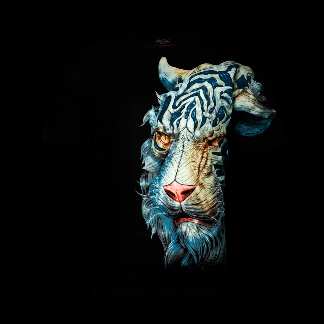 T-Shirt - Tiger weissblau - 0178