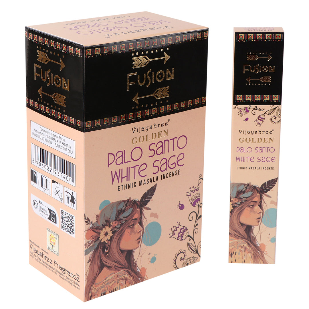 Räucherstäbchen Vijayshree GOLDEN - Palo Santo und Weißer Salbei
