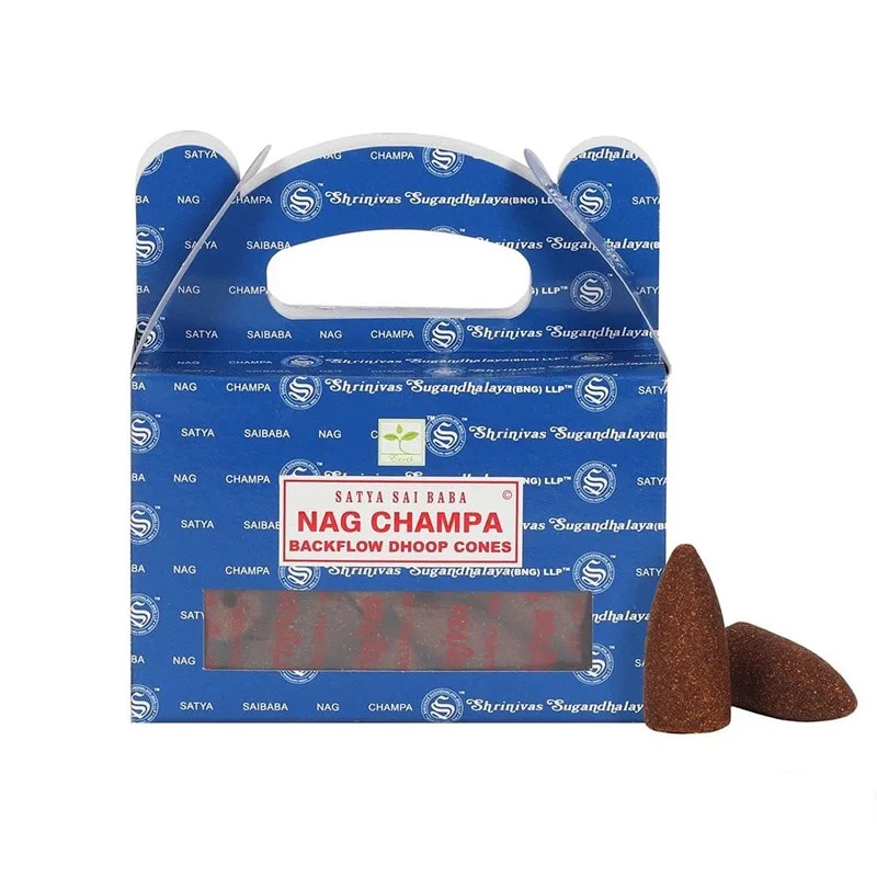 Satya Rückfluss-Räucherkegel Nag Champa – der traditionelle Duftklassiker