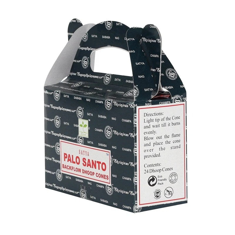 Satya Rückfluss-Räucherkegel Palo Santo – warm, harzig und erdend