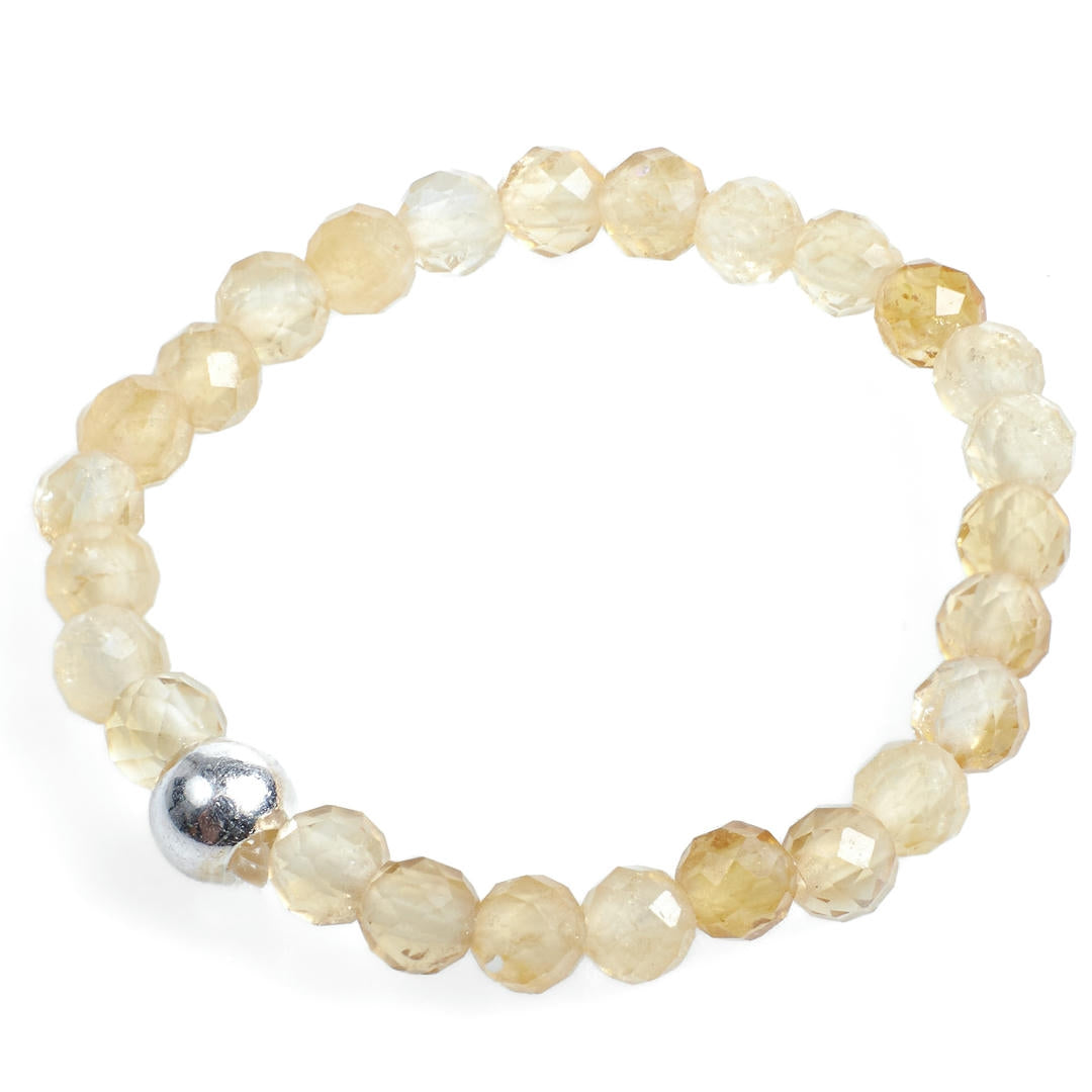 Mini Perlenring facettiert Citrin – Strahlkraft & Optimismus