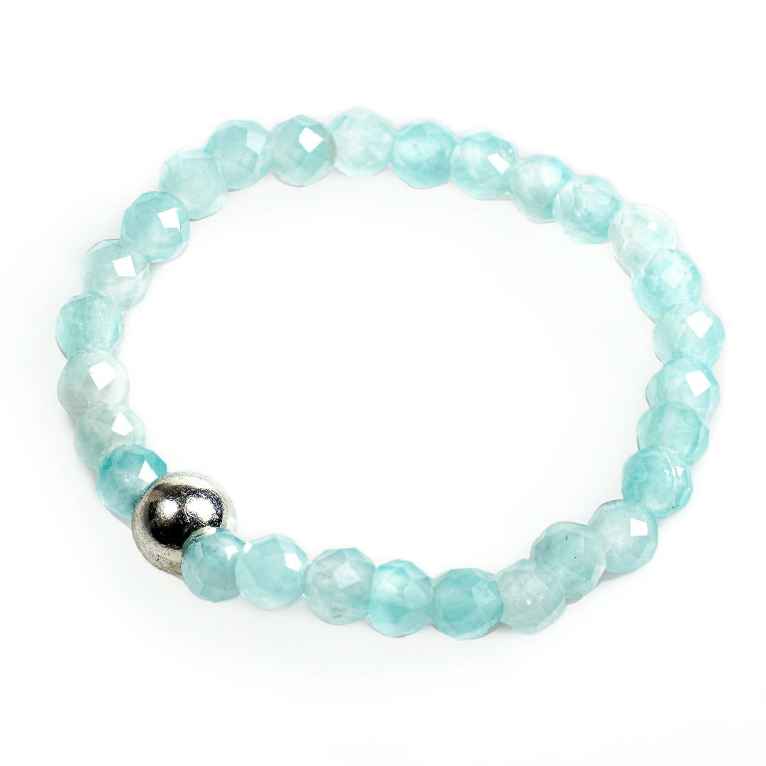 Mini Perlenring facettiert Aquamarin – Leichtigkeit & innere Ruhe