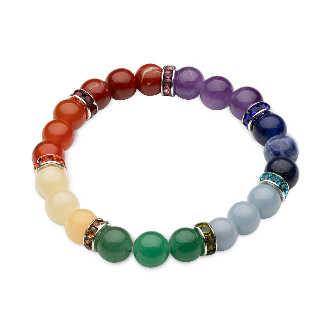 Kraftarmband 7 Chakren elegant