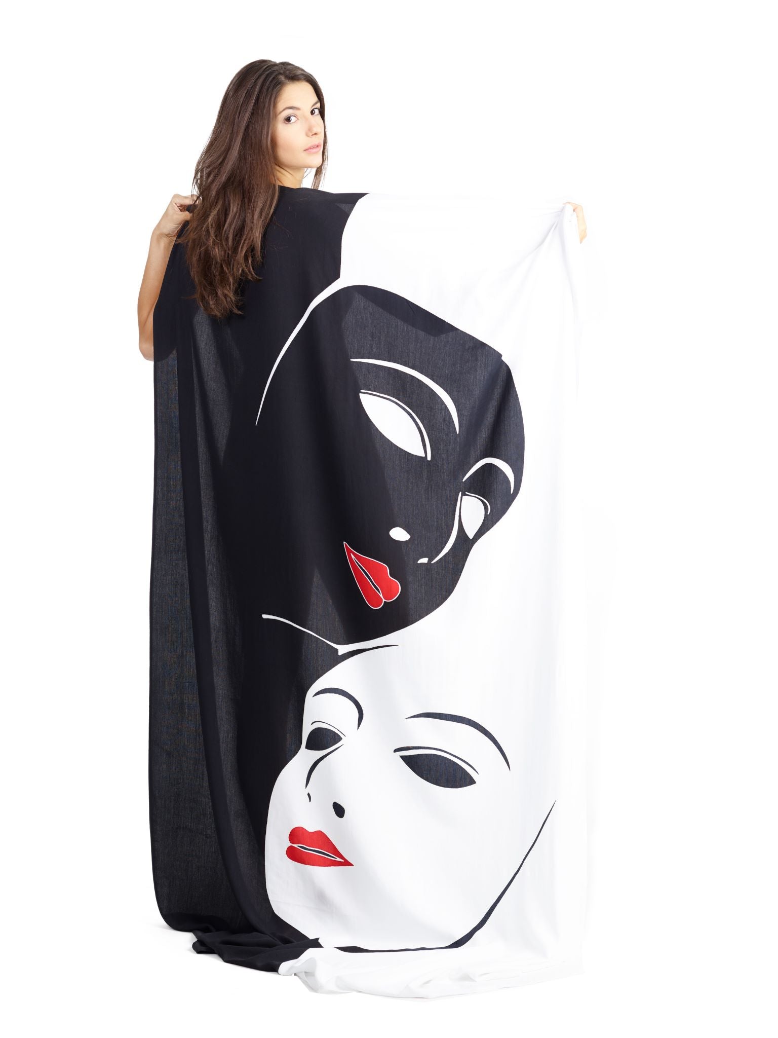 Sarong und Pareo mit Muster - Masken