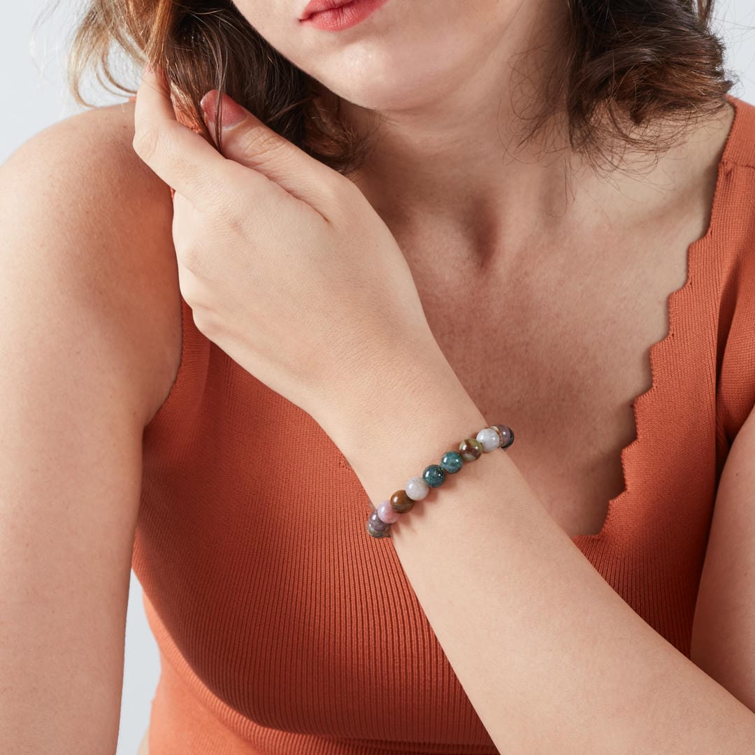 Kraftarmband Moosachat – Ruhe & inneres Gleichgewicht