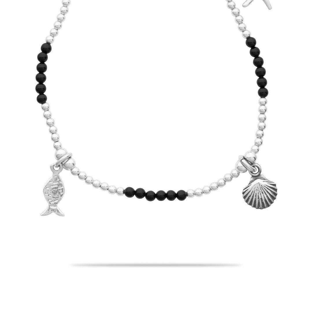 Silberarmband - Onyx Meeresbrise