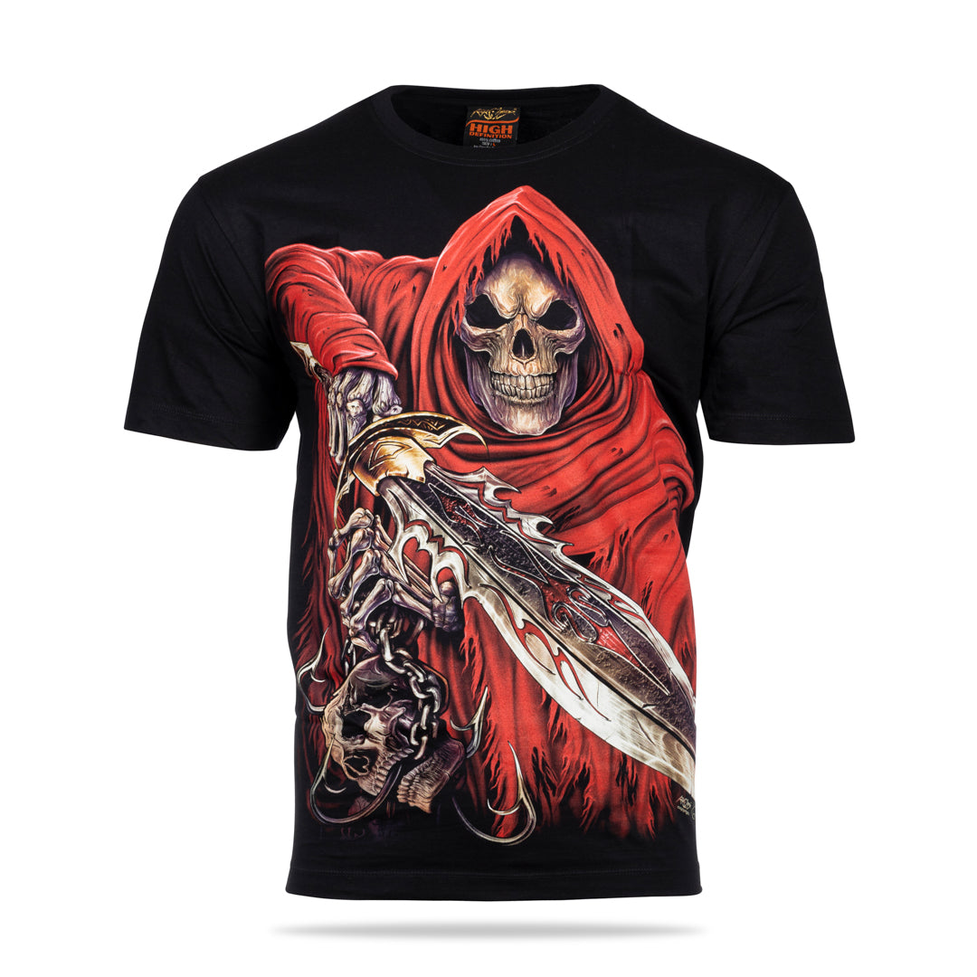 Schwarzes T-Shirt mit Erlösung-Print, Vorderseite