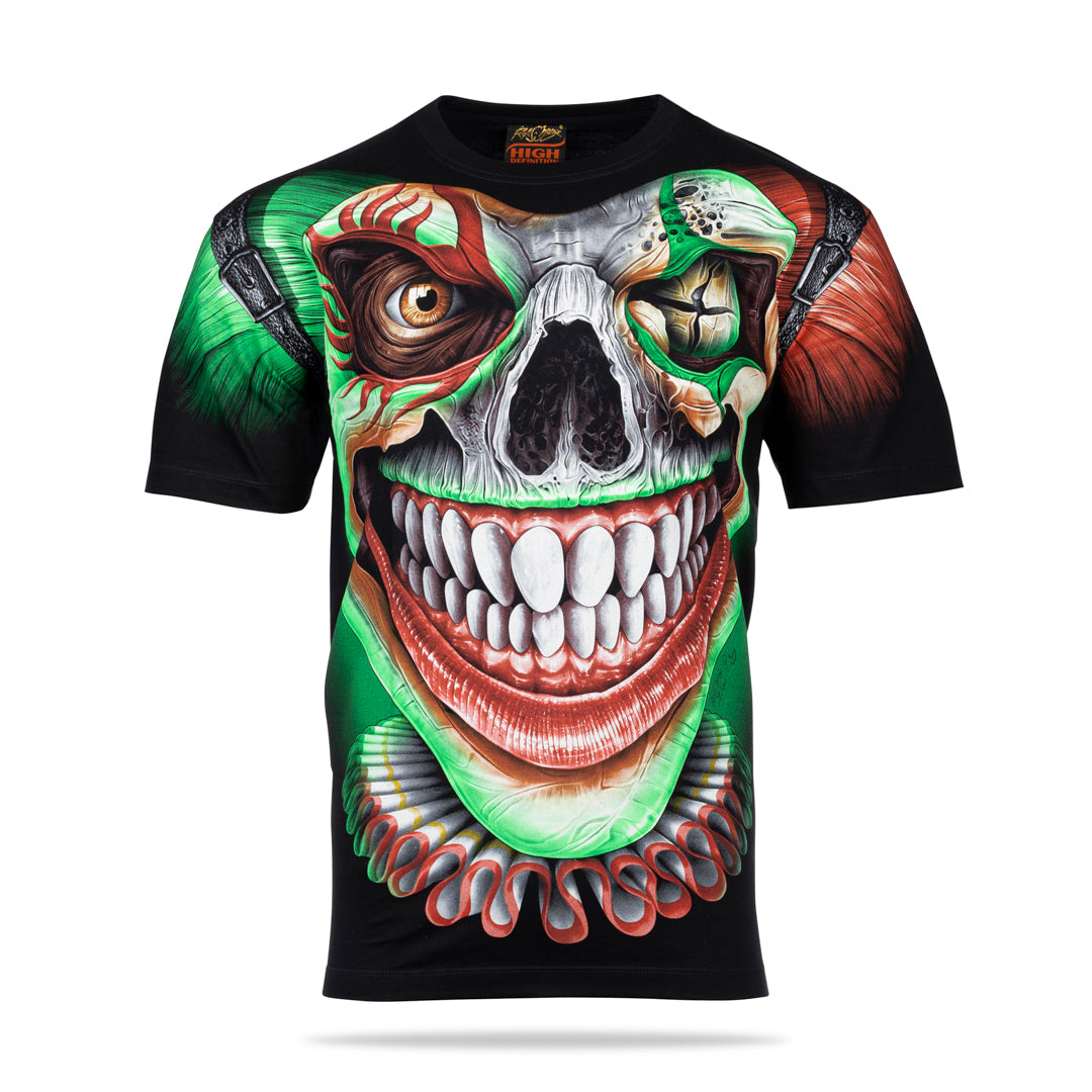 Schwarzes T-Shirt mit Jolli Smily-Print, Vorderseite 