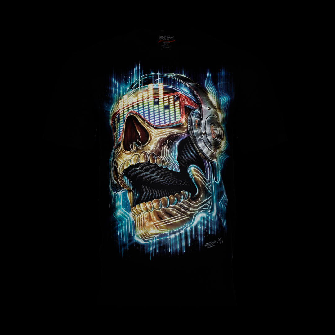 Totenkopfhörer-Print