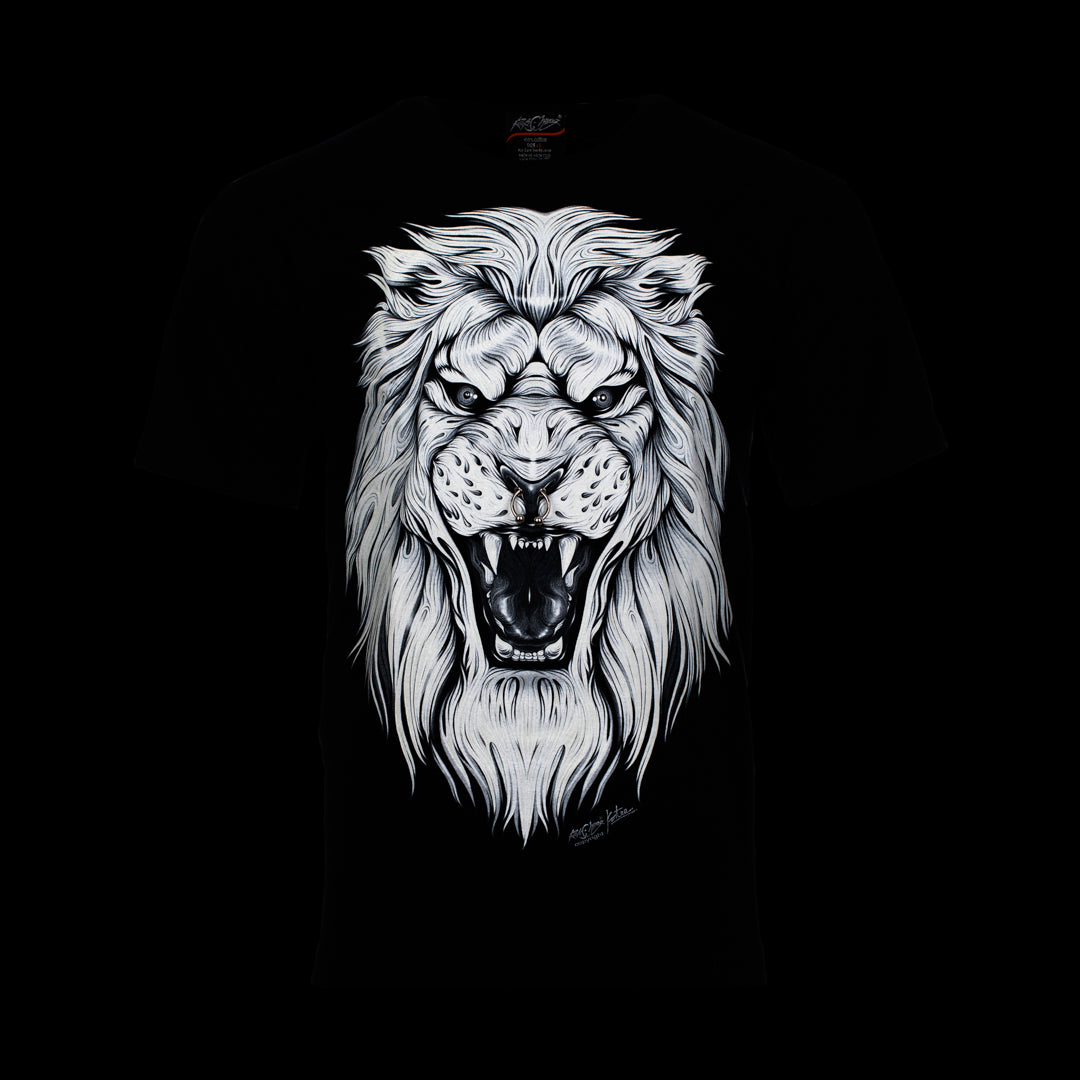 T-Shirt - Weisser Löwe mit Piercing - 0099