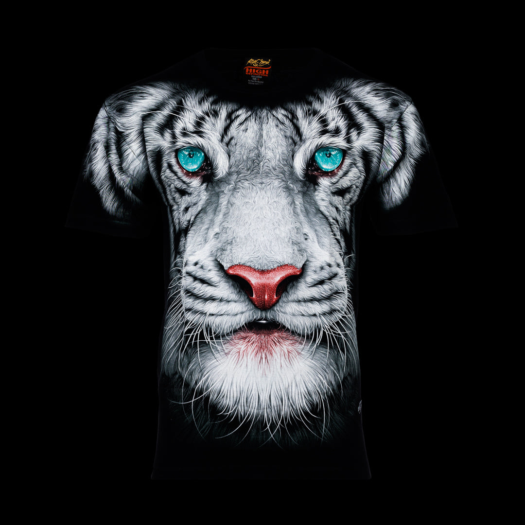 T-Shirt - White Tiger Face - 0014