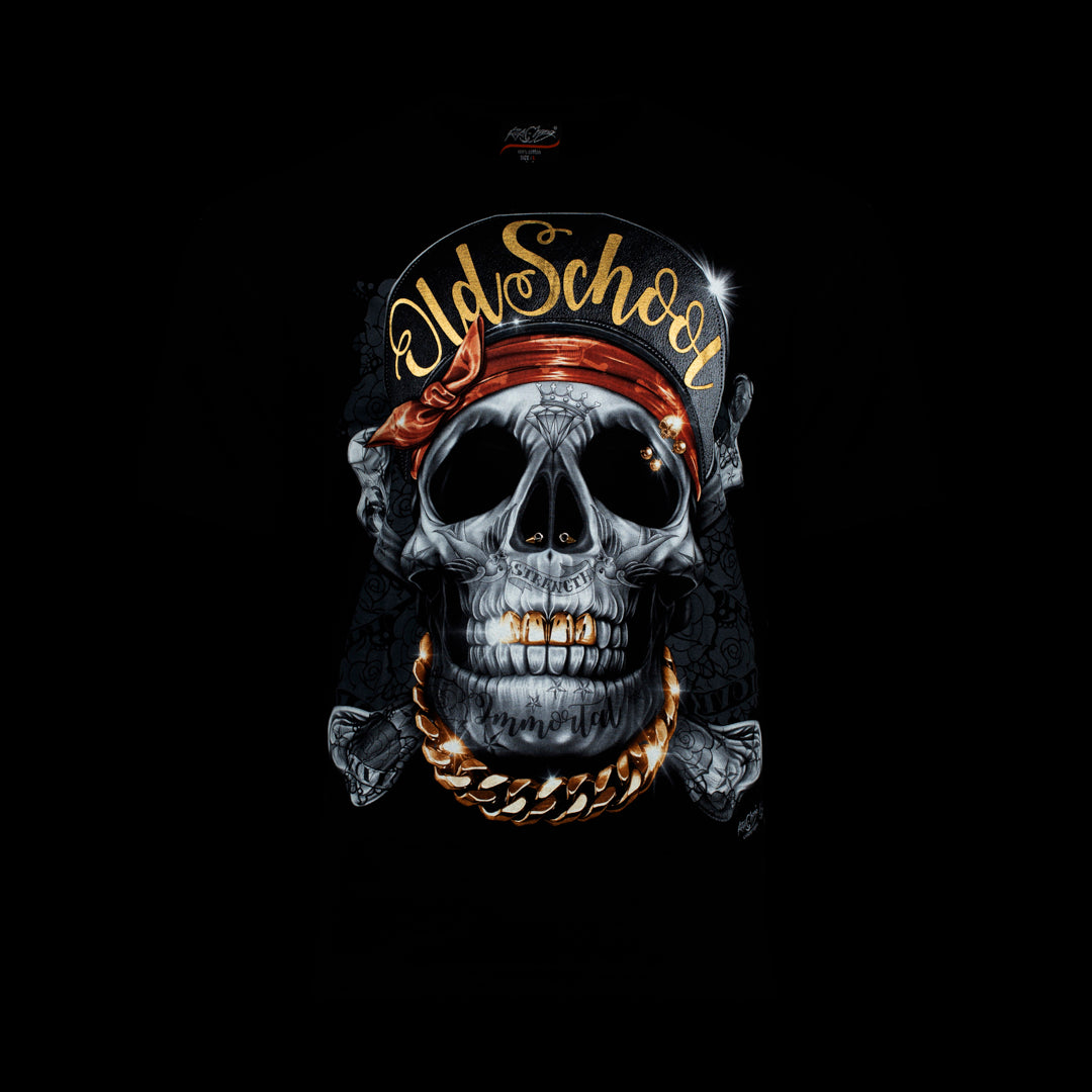 T-Shirt - Skull & Bone Old School - 0089