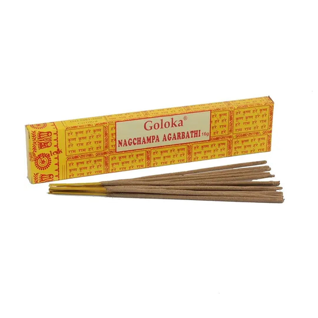 Goloka Räucherstäbchen mit Nag-Champa-Duft – handgerollt für Meditation, Yoga und Raumklärung"